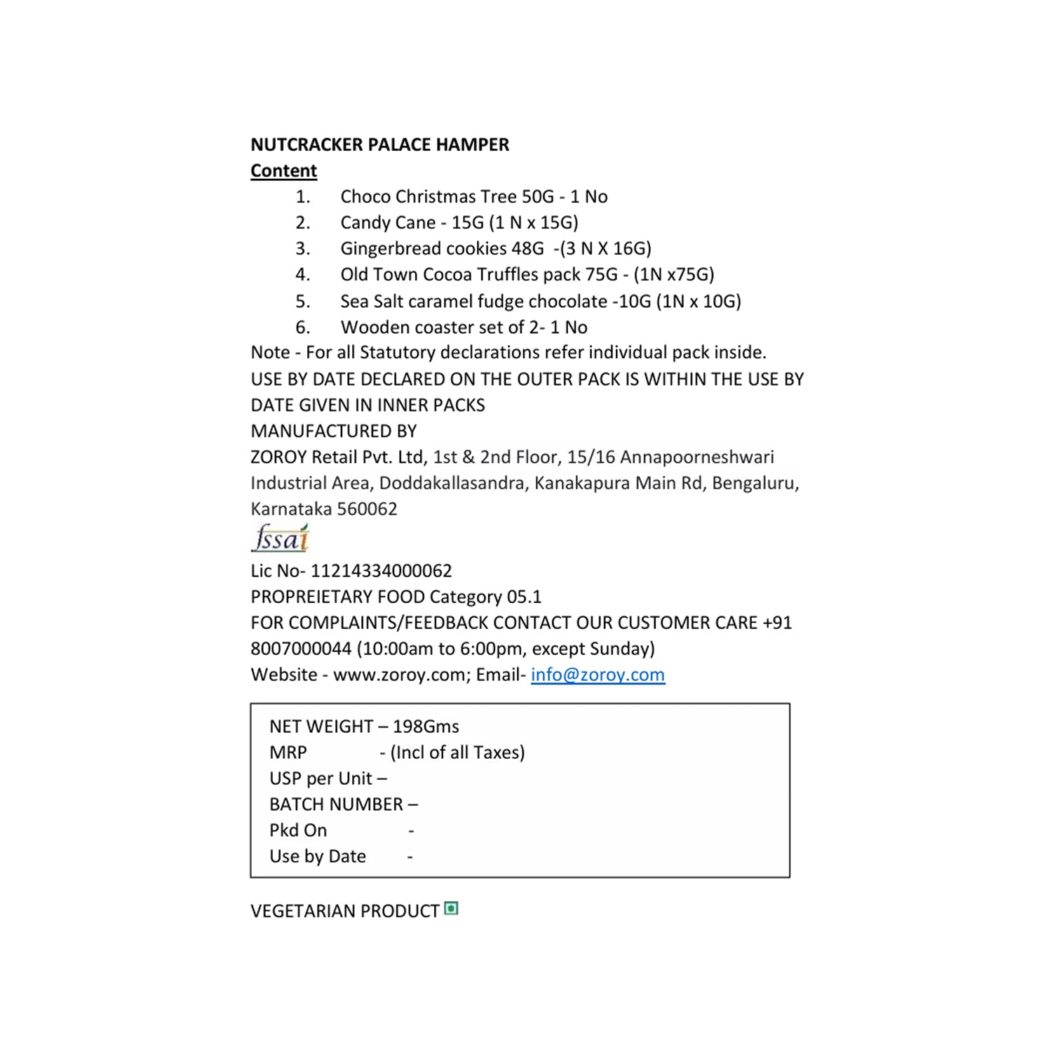 ZOROY Nutcracker Palace Christmas Gift Hamper | Double Door Keepsake Box with Choco Christmas Tree, Truffles, Fudge, Cookies & Coasters | Luxury, Secret Santa & Corporate Gifting