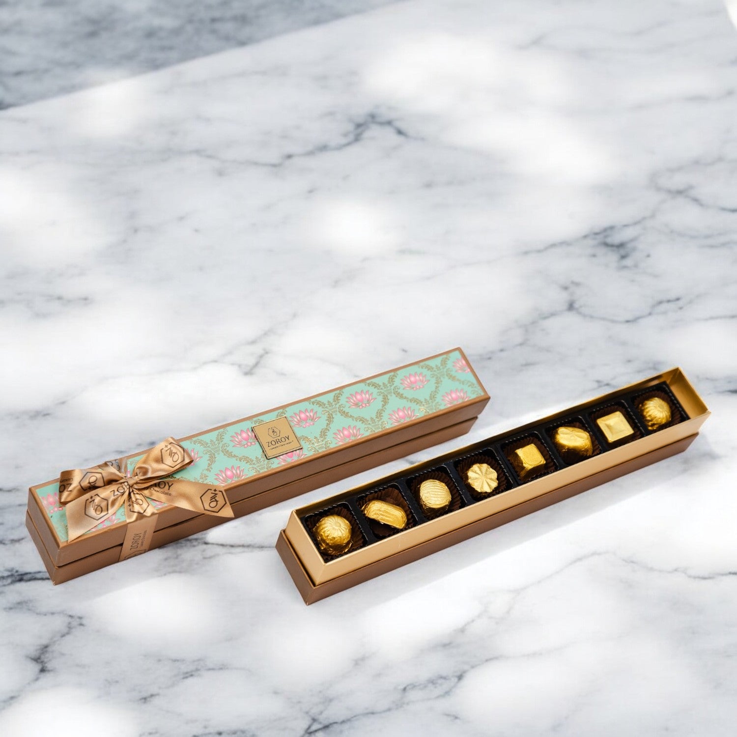 ZOROY Long Lotus Box of 8 Assorted Delite Chocolate Gift Pack (88 Gms) - ZOROY