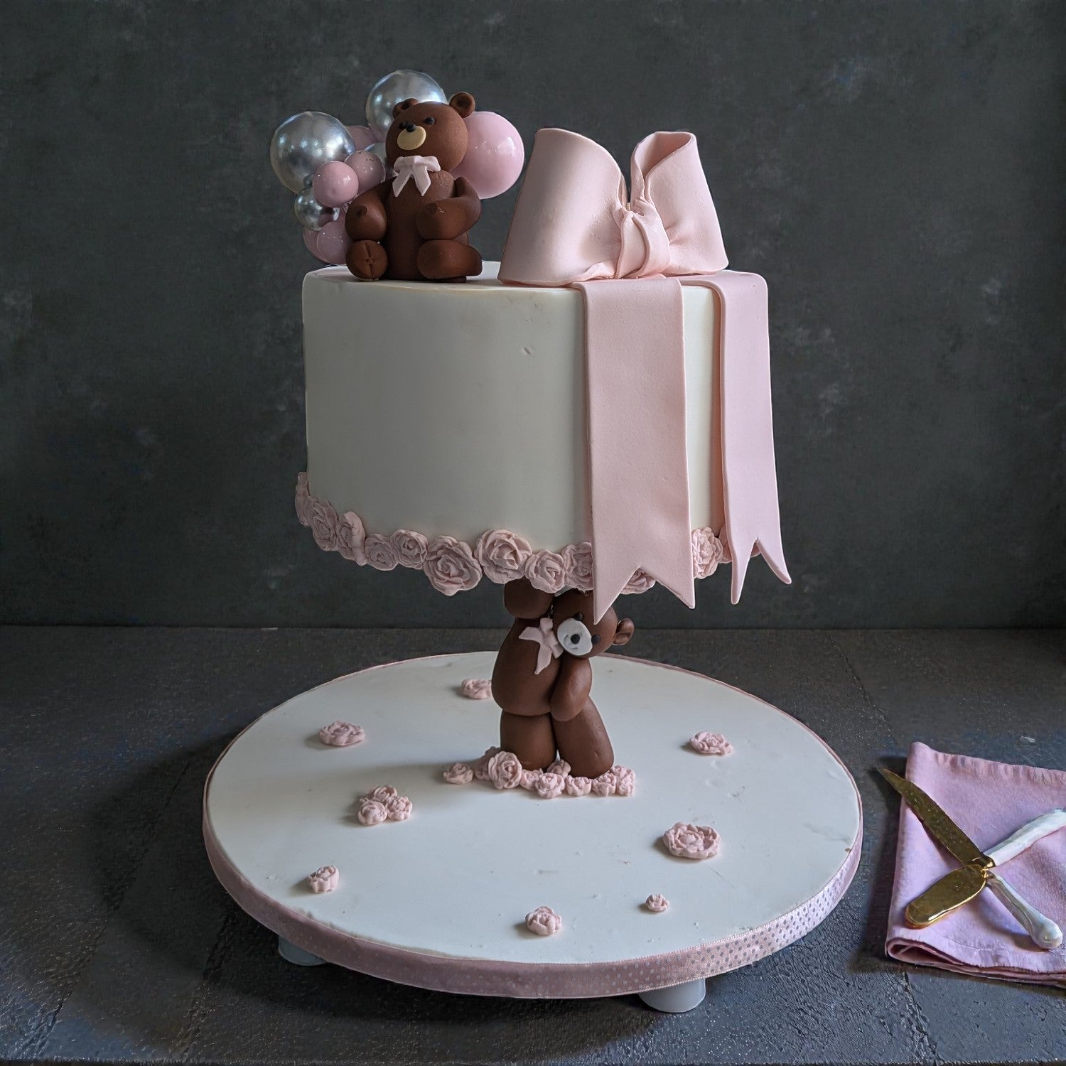 Floating Teddy with Balloons Cake – Birthday & Celebration Cake- Pre Order a Week before