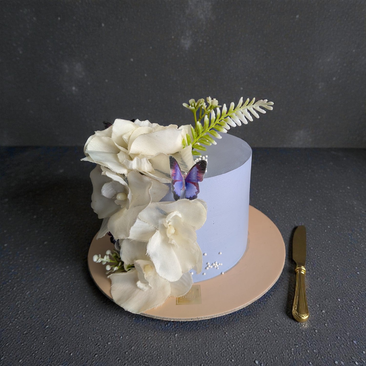 Floral Cake with Artificial Flowers