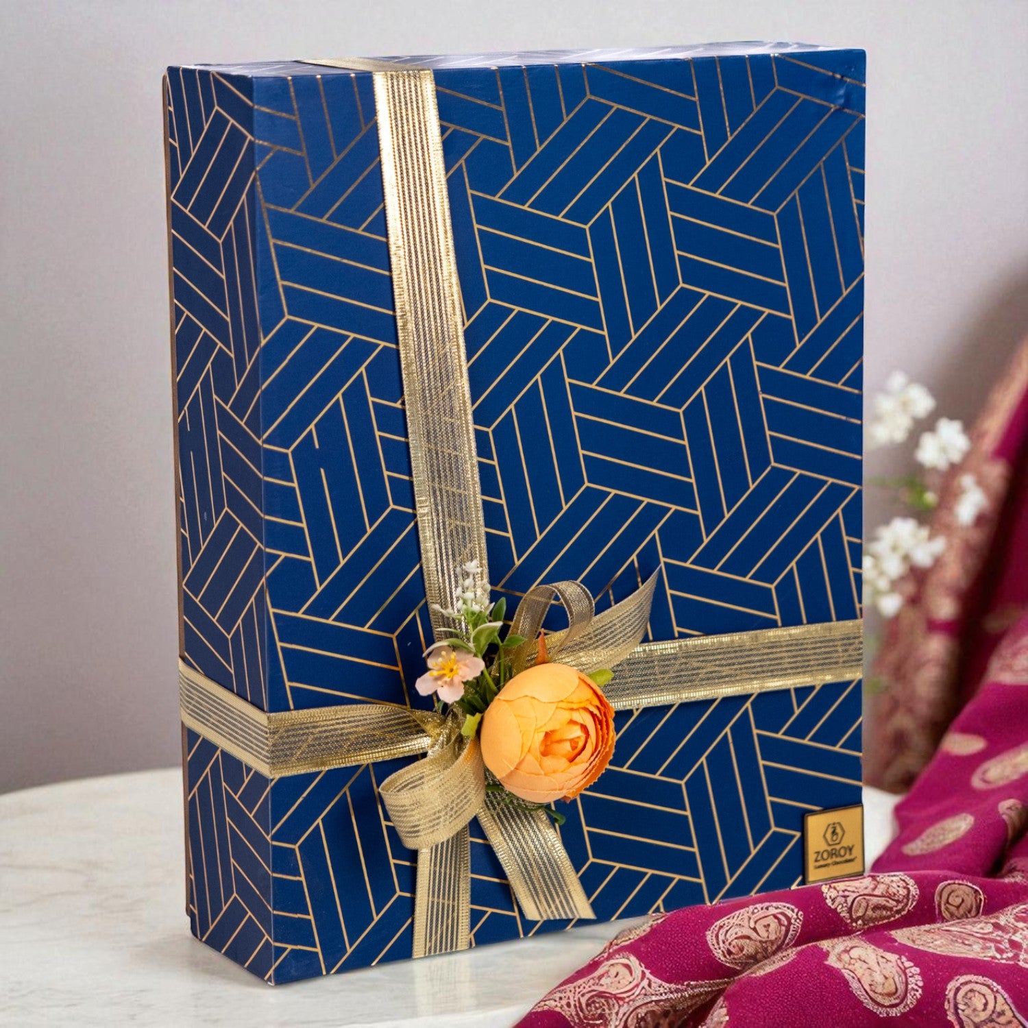 ZOROY Gratitude Hamper – Gift Box with Chocolates, Baklawa, Dry fruits, Diyas & Rangoli Kit | Diwali Festive premium Corporate Bulk & Family Gift