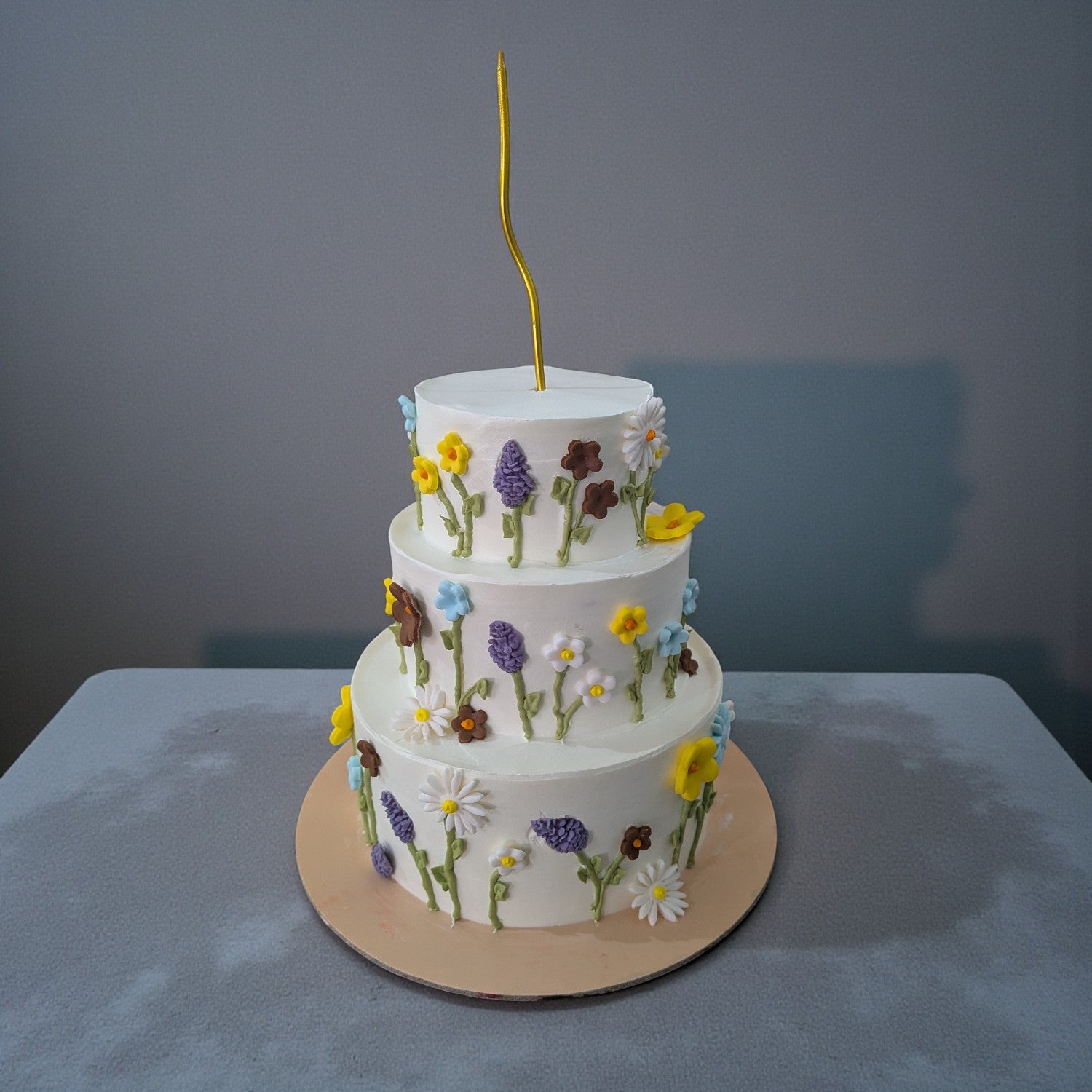 Floral Garden Mini 1 kg Tier Cake – Pastel Flower Birthday Cake