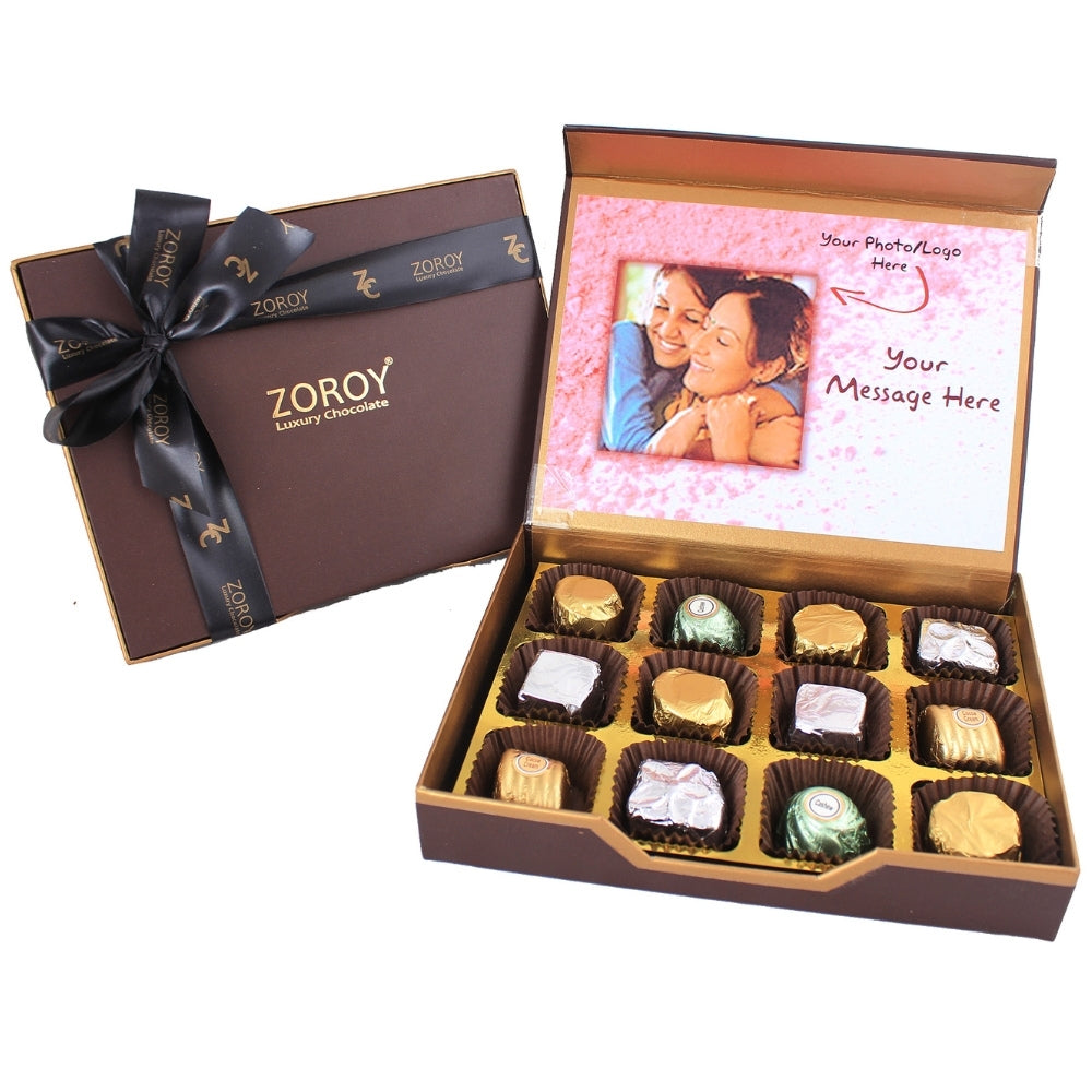 ZOROY Personalised Box of 12 Assorted Pralines Gift Box