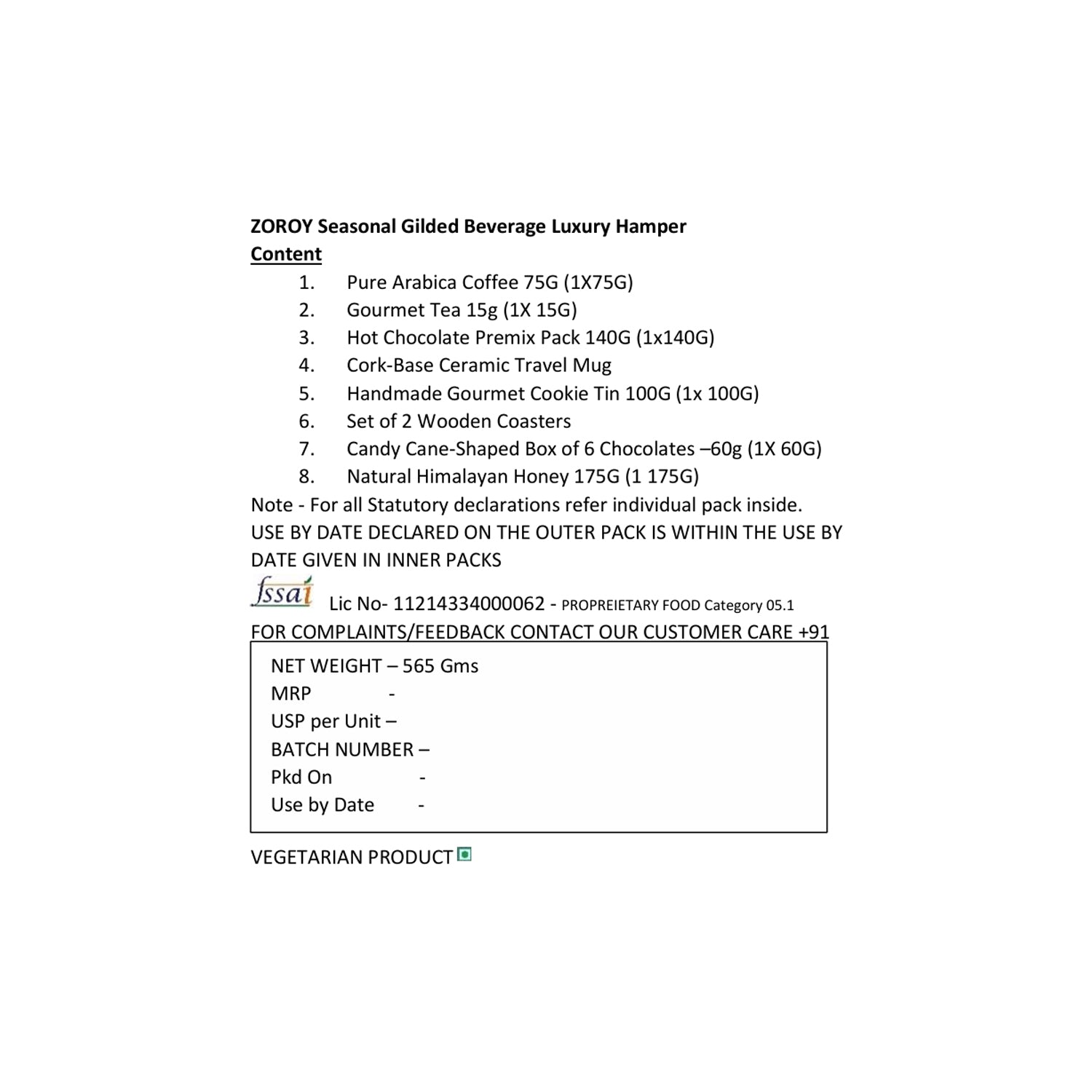 ZOROY Seasonal Gilded Beverage Luxury Hamper | Coffee, Tea, Hot Chocolate, Cookies, Mug, Coasters, Chocolates, Honey | Festive Gift Box for Christmas, Corporate Gifting, Family & Celebrations