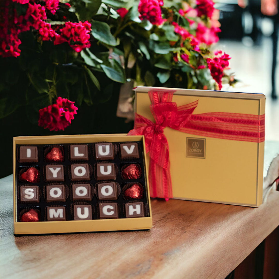 ZOROY Valentines Message Box saying " I Luv You SOOO Much"