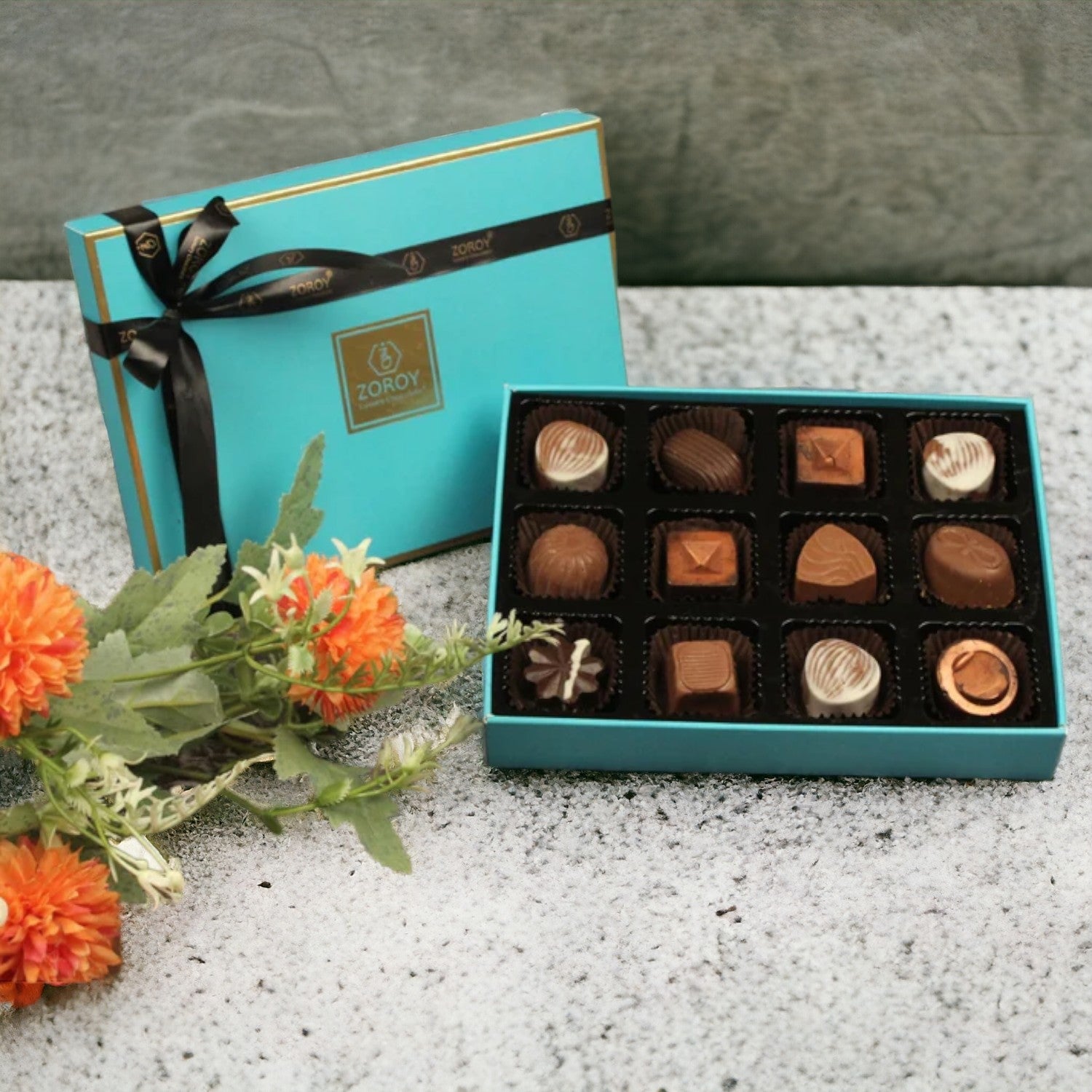 ZOROY Assorted Delite Chocolate Gift Box of 12 confection (132 Gms) - ZOROY