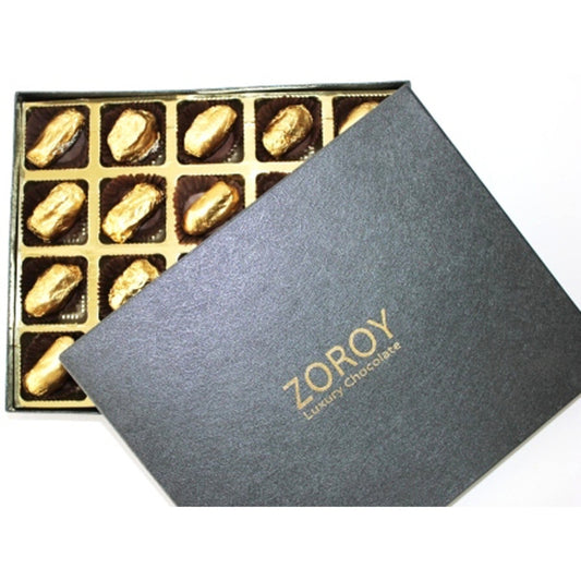 ZOROY Box of 20 Rocky Roasted Almond Dates - 300 Gm