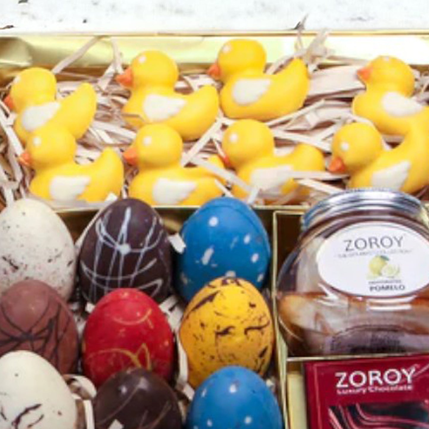 ZOROY Easter Feast Gift Hamper with Assorted Egg's Ducks Chocolate