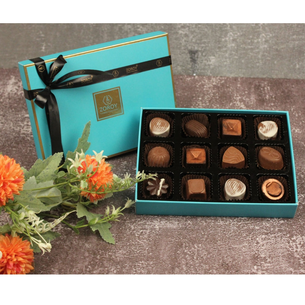 ZOROY Assorted Delite Chocolate Gift Box of 12 confection (132 Gms) - ZOROY