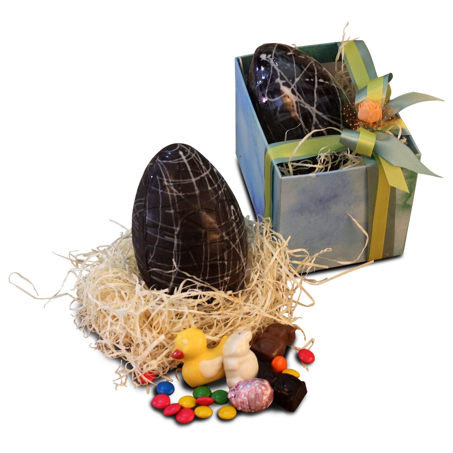 ZOROY Easter 1 Large Eggs with Bunnies and Ducks Gift Box