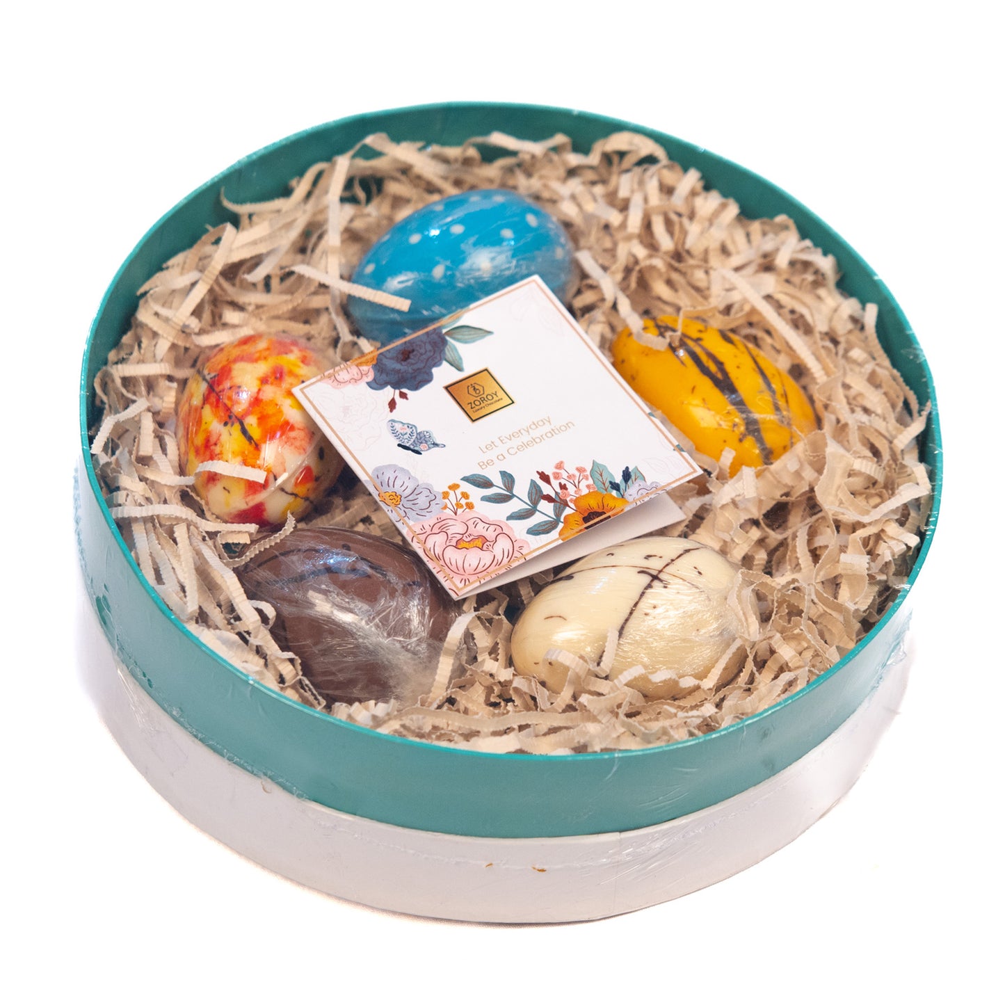 ZOROY Luxury Chocolate Easter Candy-Filled Colorful Eggs – Set of 5| Festive Gifting|Ideal for Easter Egg Hunts, Basket Stuffers, and Holiday Gifts | Premium Chocolate Holiday Gift Treats & Goodies