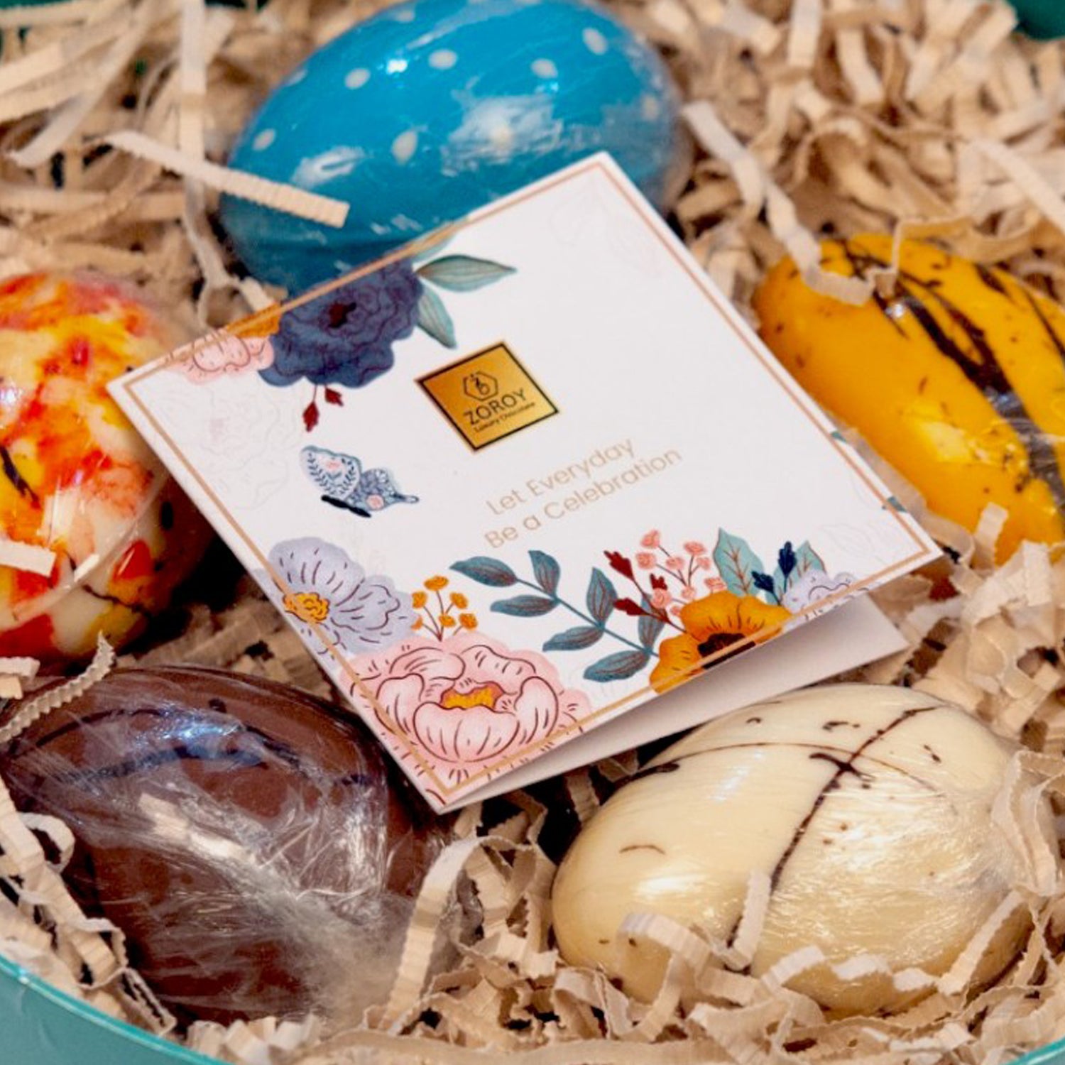 ZOROY Luxury Chocolate Easter Candy-Filled Colorful Eggs – Set of 5| Festive Gifting|Ideal for Easter Egg Hunts, Basket Stuffers, and Holiday Gifts | Premium Chocolate Holiday Gift Treats & Goodies