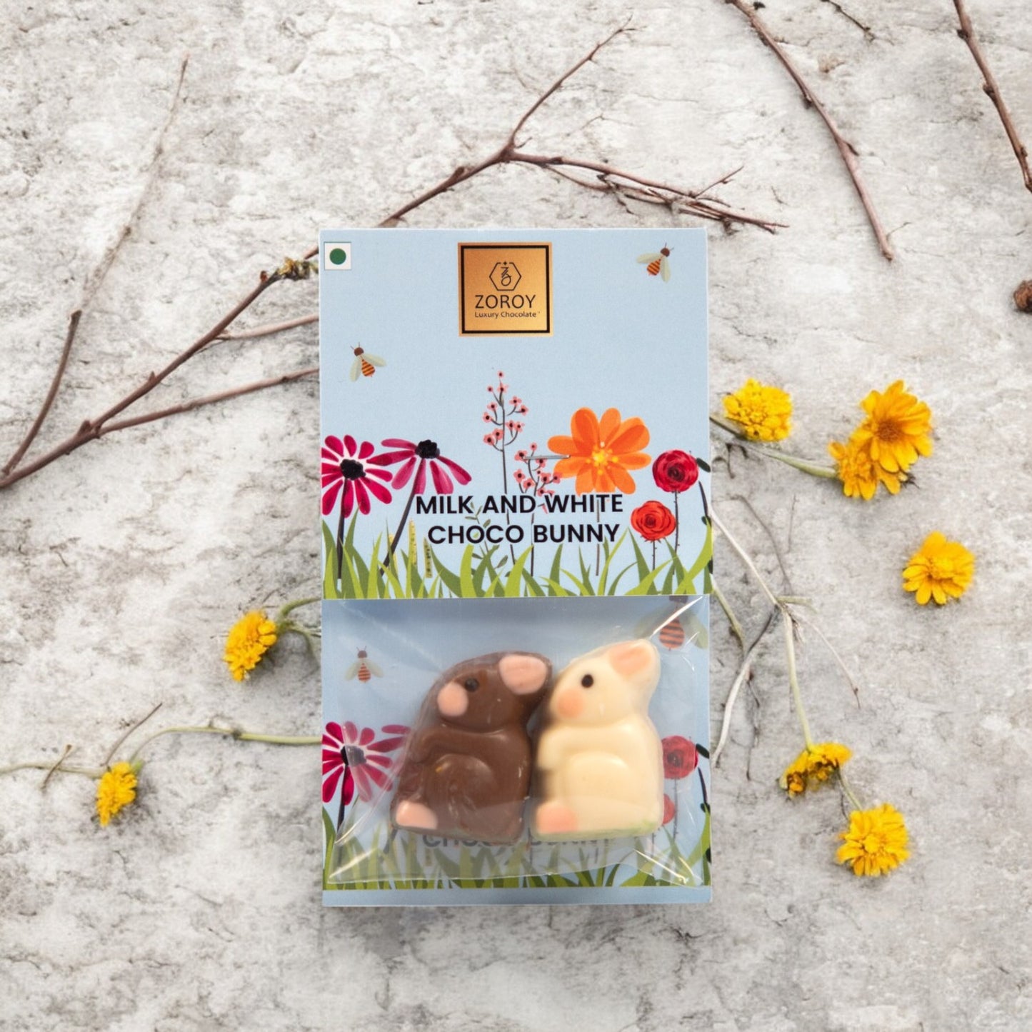 ZOROY Luxury Chocolate Handmade Easter Feast Gift Basket | Chocolate Eggs, Cream-Filled Choco Eggs, Bunnies & Ducks |Treats for Kids & Adults | Egg Hunt, Party Favors, Festive Gifting & Decorations