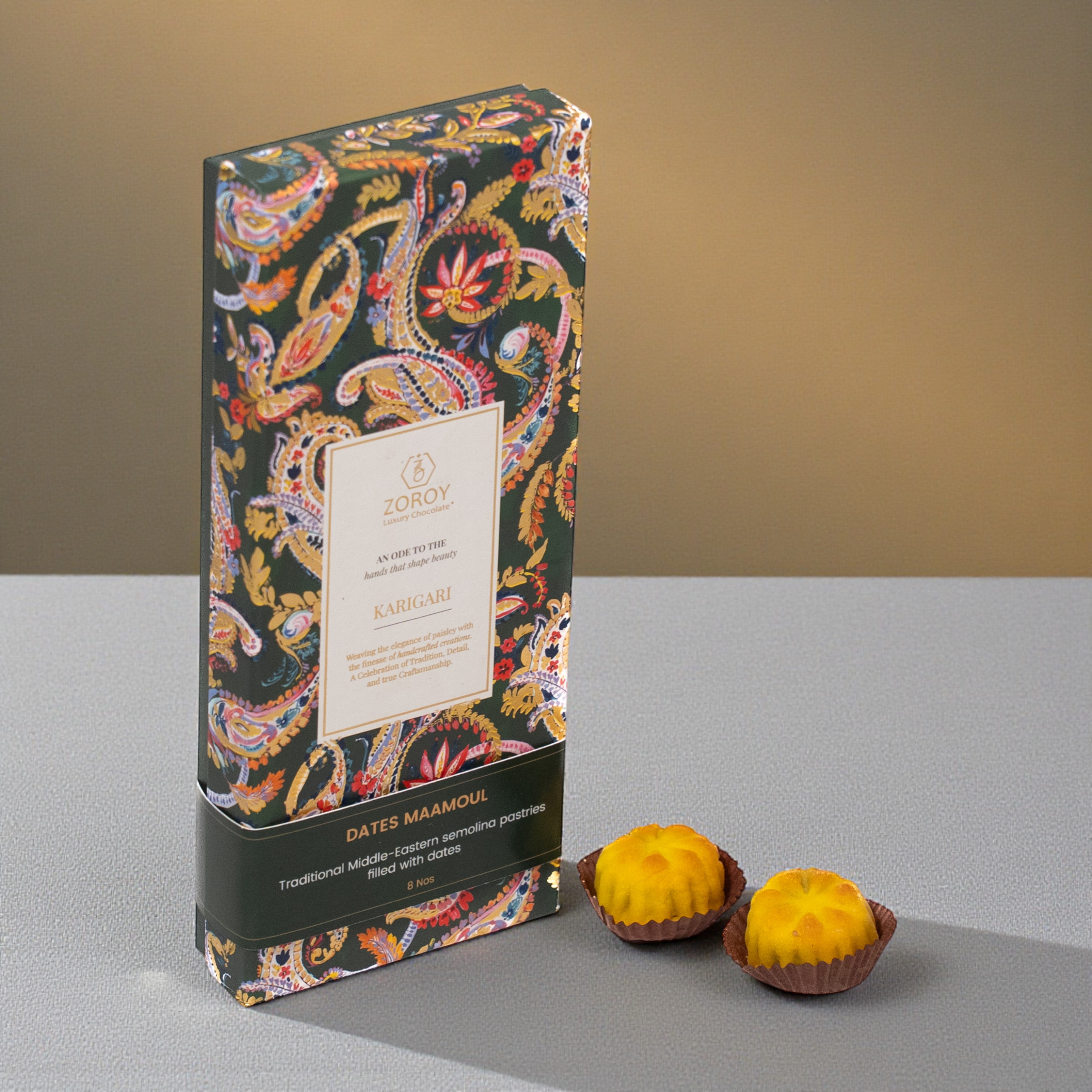 ZOROY Upcycled Luxury Eid & Ramadan Artisan Hamper – Eco-Friendly Artsan Box, Chocolates, Mamouls & Dates Tea time Hmaper