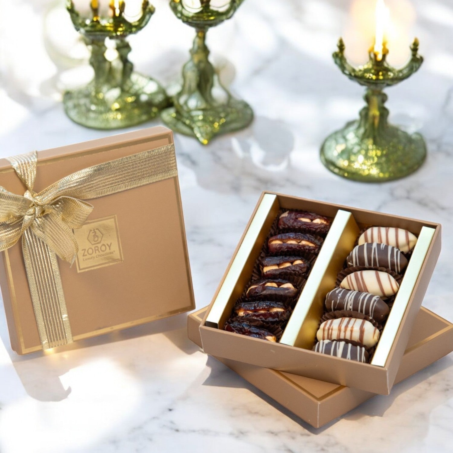 ZOROY Eid & Ramadan Gift Basket – Mehar Minar Box, Noor Baklawa, Chocolate, Cookies, Honey & Nuts