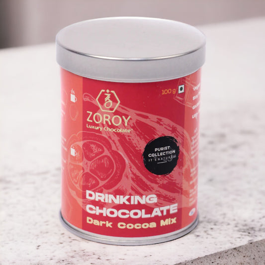 ZOROY Luxury Chocolate Drinking Chocolate Cocoa Powder | Vegan Dark Chocolate Drinking Powder Mix | Unalkalised and Gluten Free | Natural Coco Powder 100 Gms