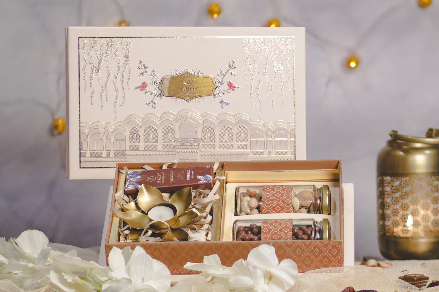 ZOROY Rajmahal Gift Hamper With Chocolates And Mix Dry Fruits Combo Pack
