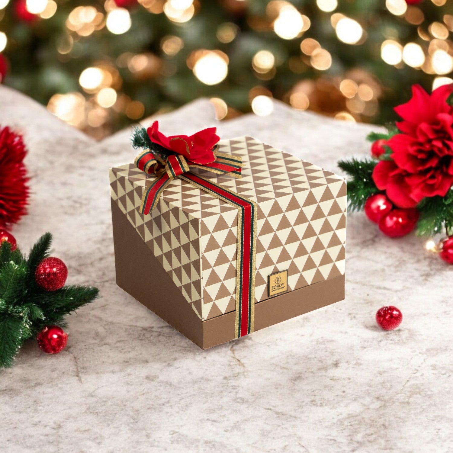 ZOROY Seasonal Gilded Beverage Luxury Hamper | Coffee, Tea, Hot Chocolate, Cookies, Mug, Coasters, Chocolates, Honey | Festive Gift Box for Christmas, Corporate Gifting, Family & Celebrations