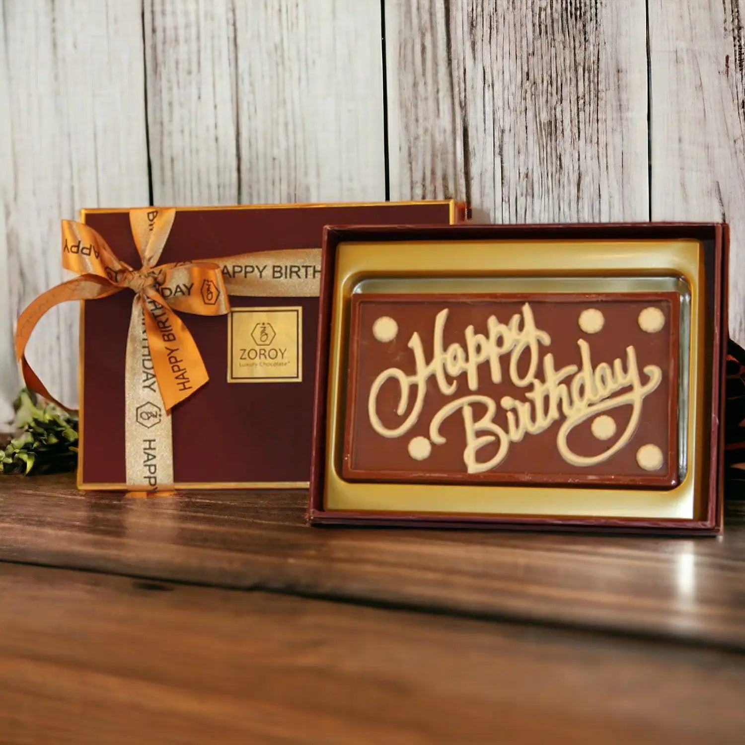 ZOROY Signature Belgian Style Pure Couverture Personalised Happy Birthday embossed Bas - 200 Gms - ZOROY