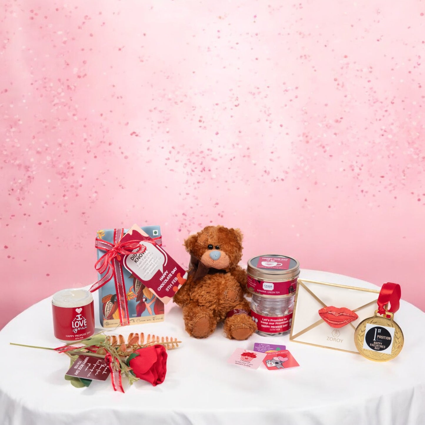 ZOROY Luxury Chocolate Valnetines Week Treasure Gift Bag | Rose Day | Propose day | Kiss day | teddy Day | Hug Day | Chocolate Day | Promise Day | Girlfriend | Boyfriend | Husband/ Wife |