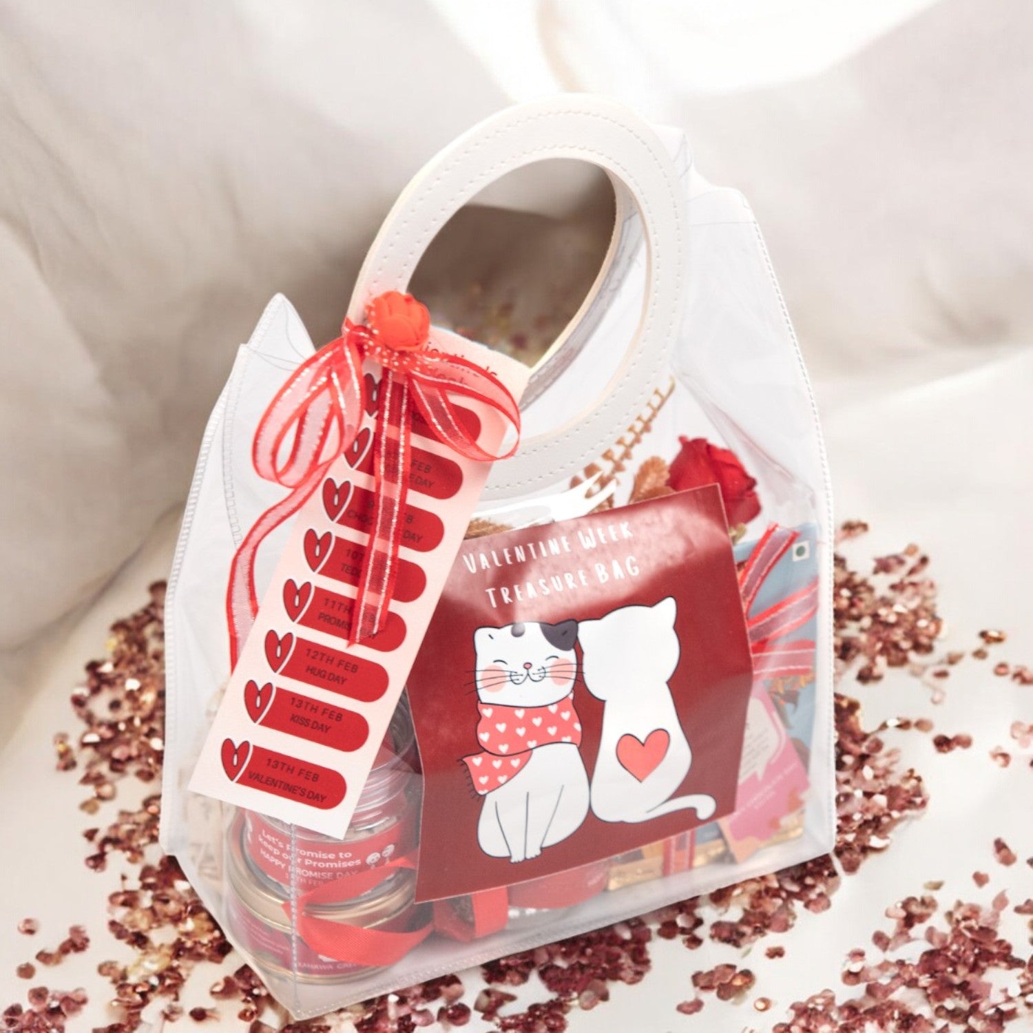 ZOROY Luxury Chocolate Valnetines Week Treasure Gift Bag | Rose Day | Propose day | Kiss day | teddy Day | Hug Day | Chocolate Day | Promise Day | Girlfriend | Boyfriend | Husband/ Wife |