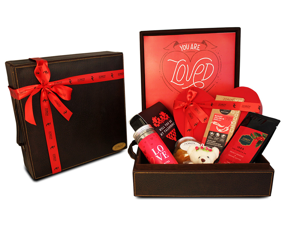 ZOROY Luxury Chocolate You are Loved Leather hamper