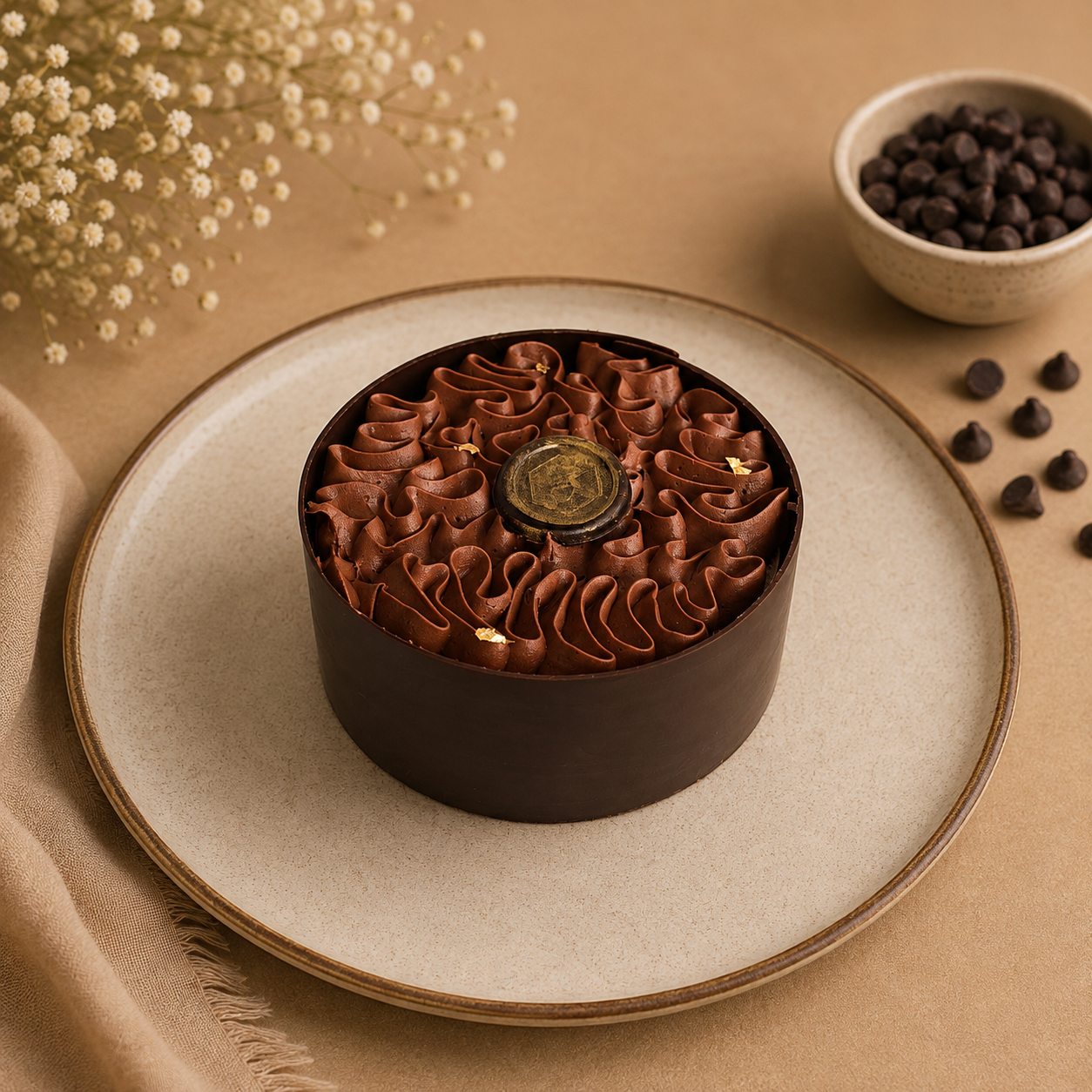 ZOROY Signature Belgian chocolate truffle Bento eggless cake- 325g