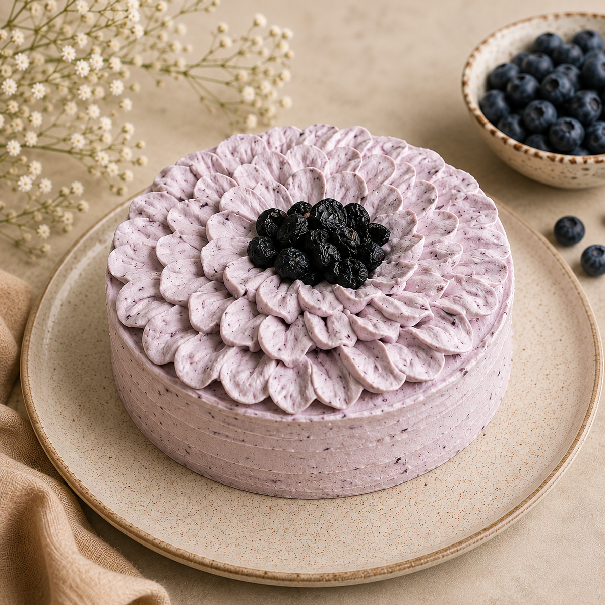 Vanilla Blueberry Velvet Eggless Cake 500g | ZOROY
