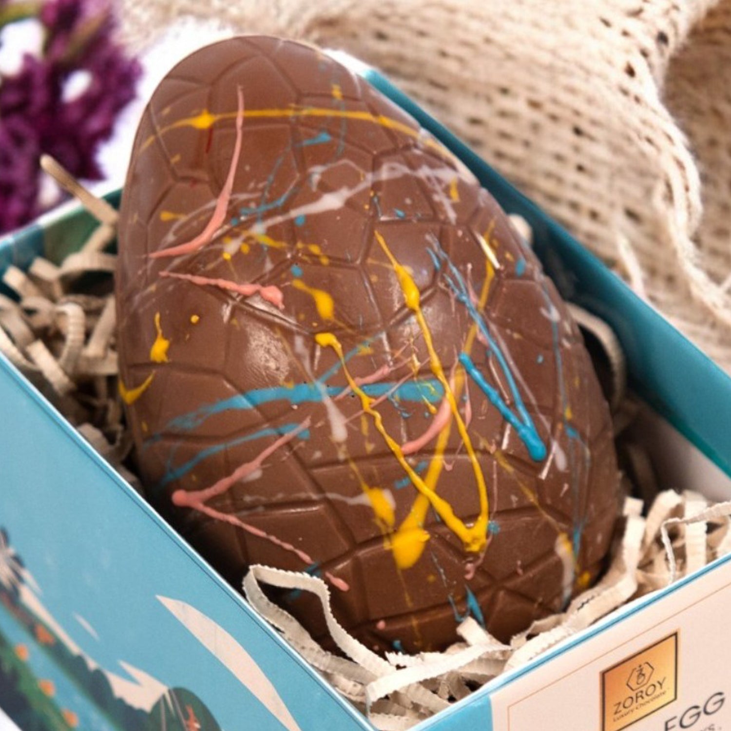 ZOROY Easter 1 Large Eggs with Bunnies and Ducks Gift Box