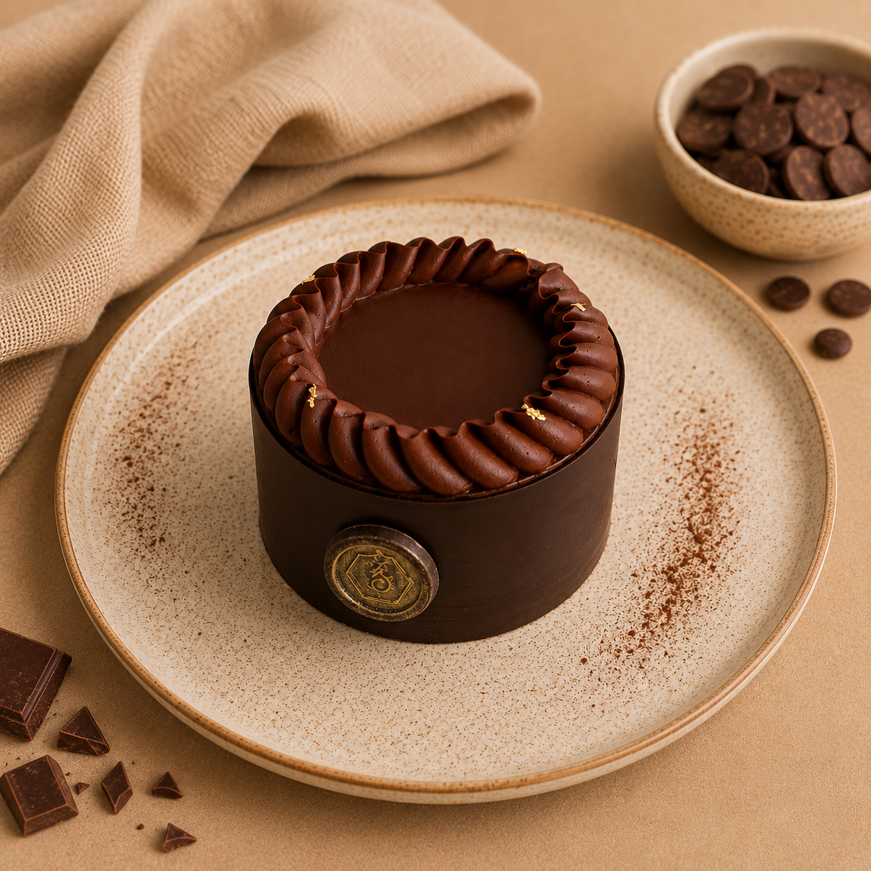 ZOROY Sugar free Eggless Belgian Truffle Chocolate Bento Cake - 335g