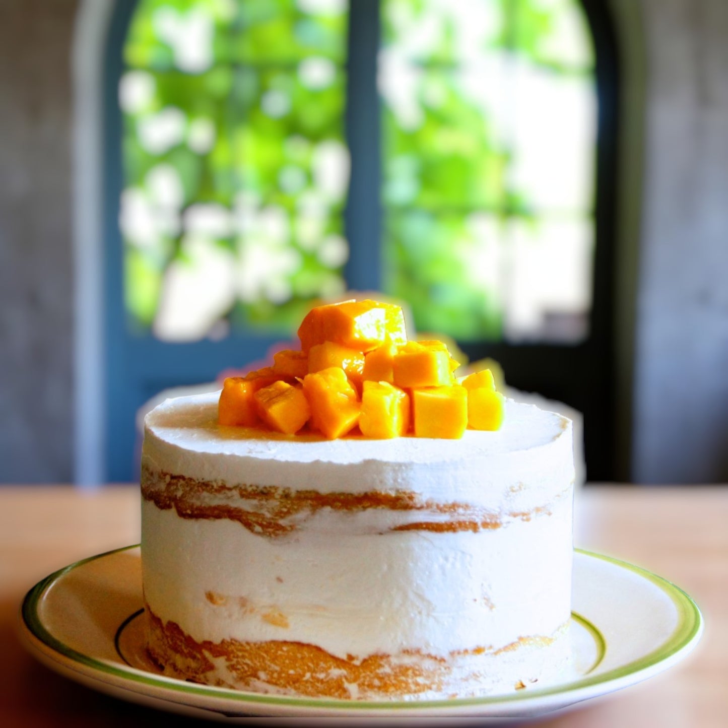 ZOROY Eggless Fresh Mango Cake