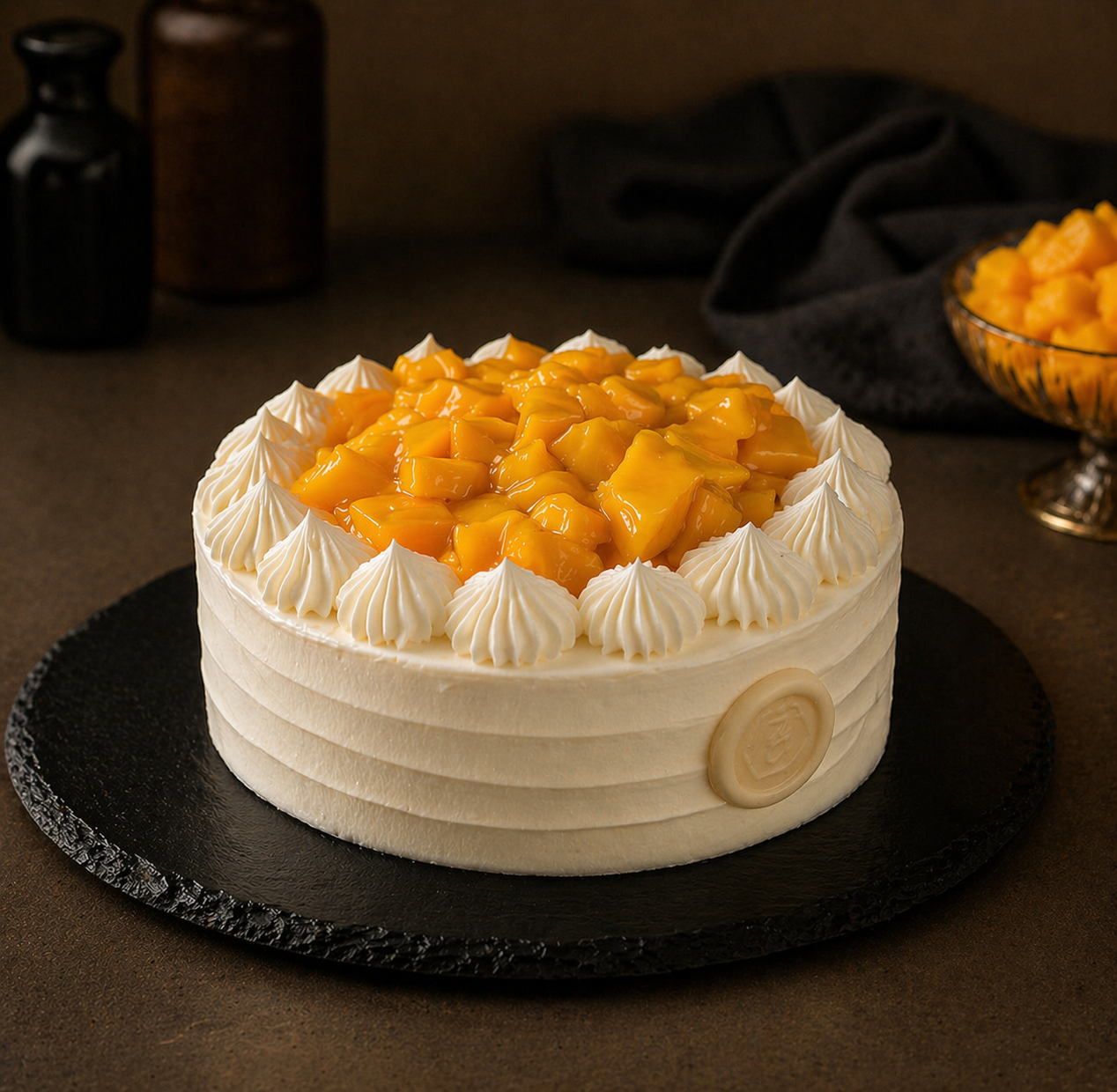 ZOROY Eggless Fresh Mango Cake