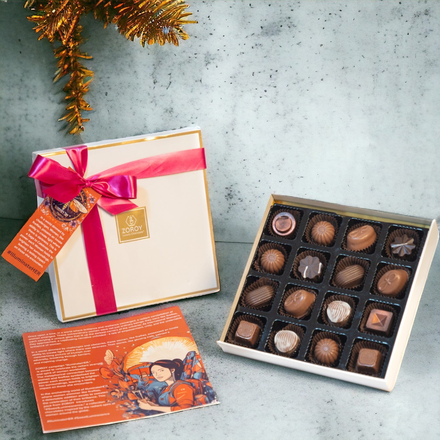 ZOROY Luxury Chocolate 16 assorted chocolate delight| Gift for HER B