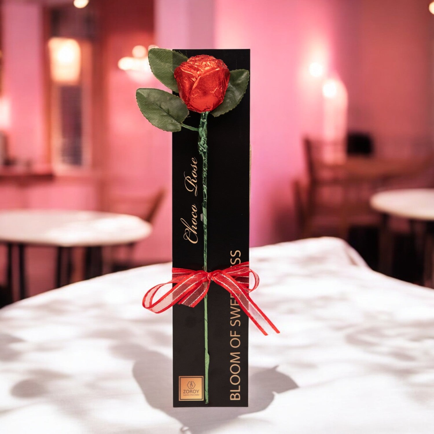 ZOROY Edible Choco Rose | Premium Belgian Chocolate Rose | Best Gift for Women’s Day, Anniversary, Birthday, Valentine’s Day & Special Occasions | Luxury Handcrafted Chocolate Flower in Elegant Gift Box