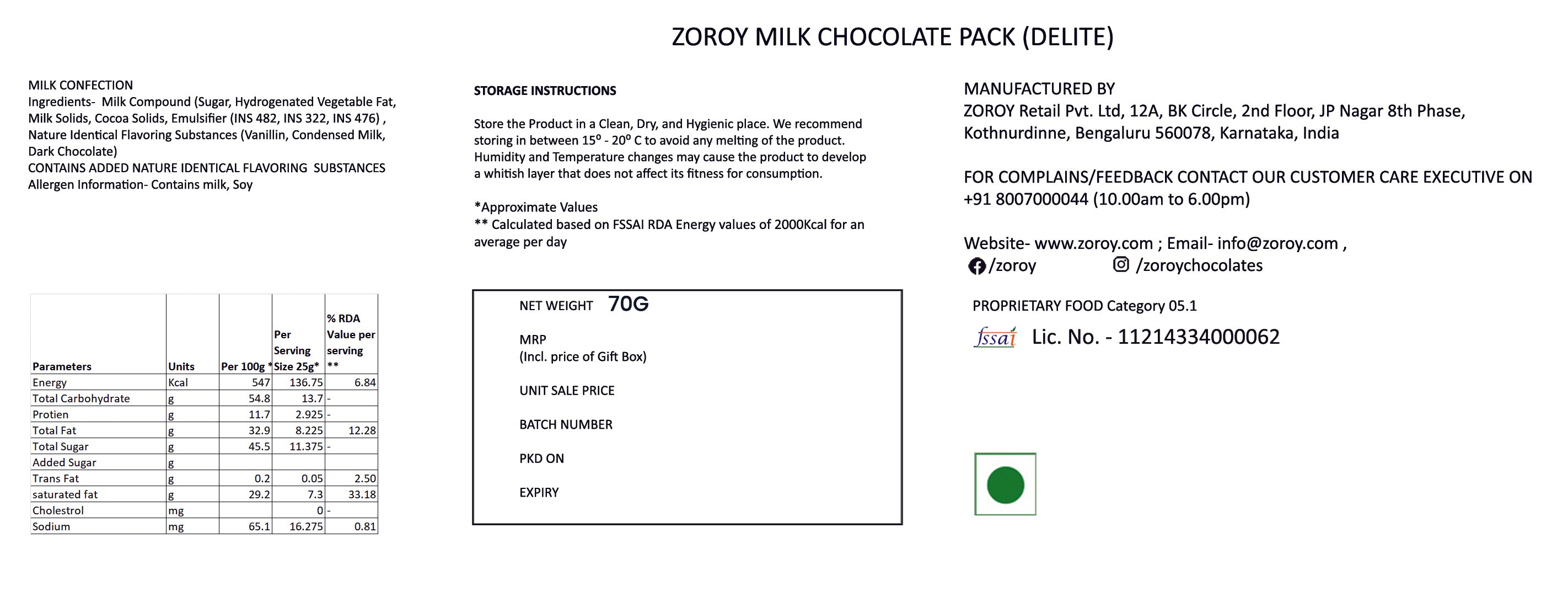 ZOROY Luxury Chocolate Happy Women's Day Wooden Chocolate Gift Box | Gift for HER | Message Bar | Best Women's Day Gift for Mother Sister Friend Colleague - 70 Gms