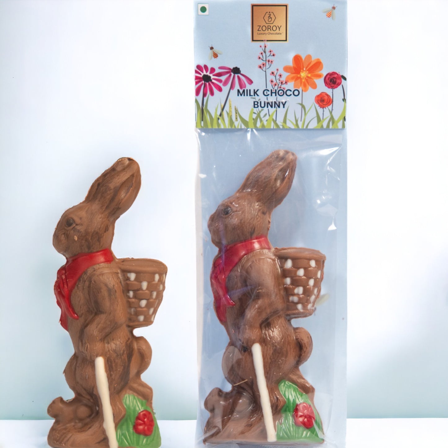 ZOROY Easter Special Round Basket with bunnies, eggs, ducks Gift Hamper - 300 Gms