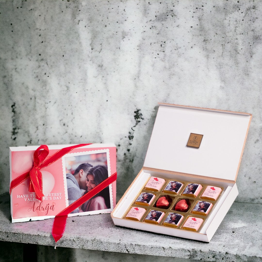 ZOROY 12 chocolates with photo and message