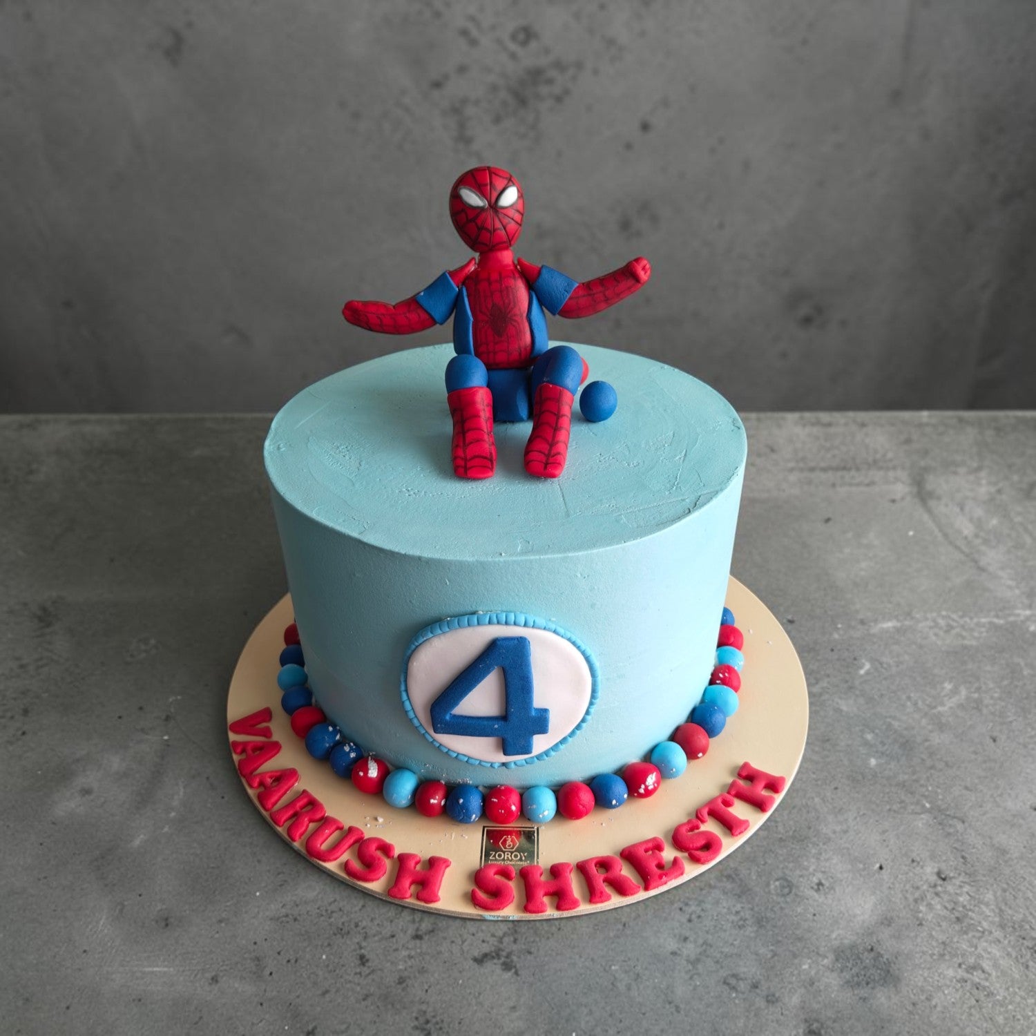Spiderman Theme Birthday Cake