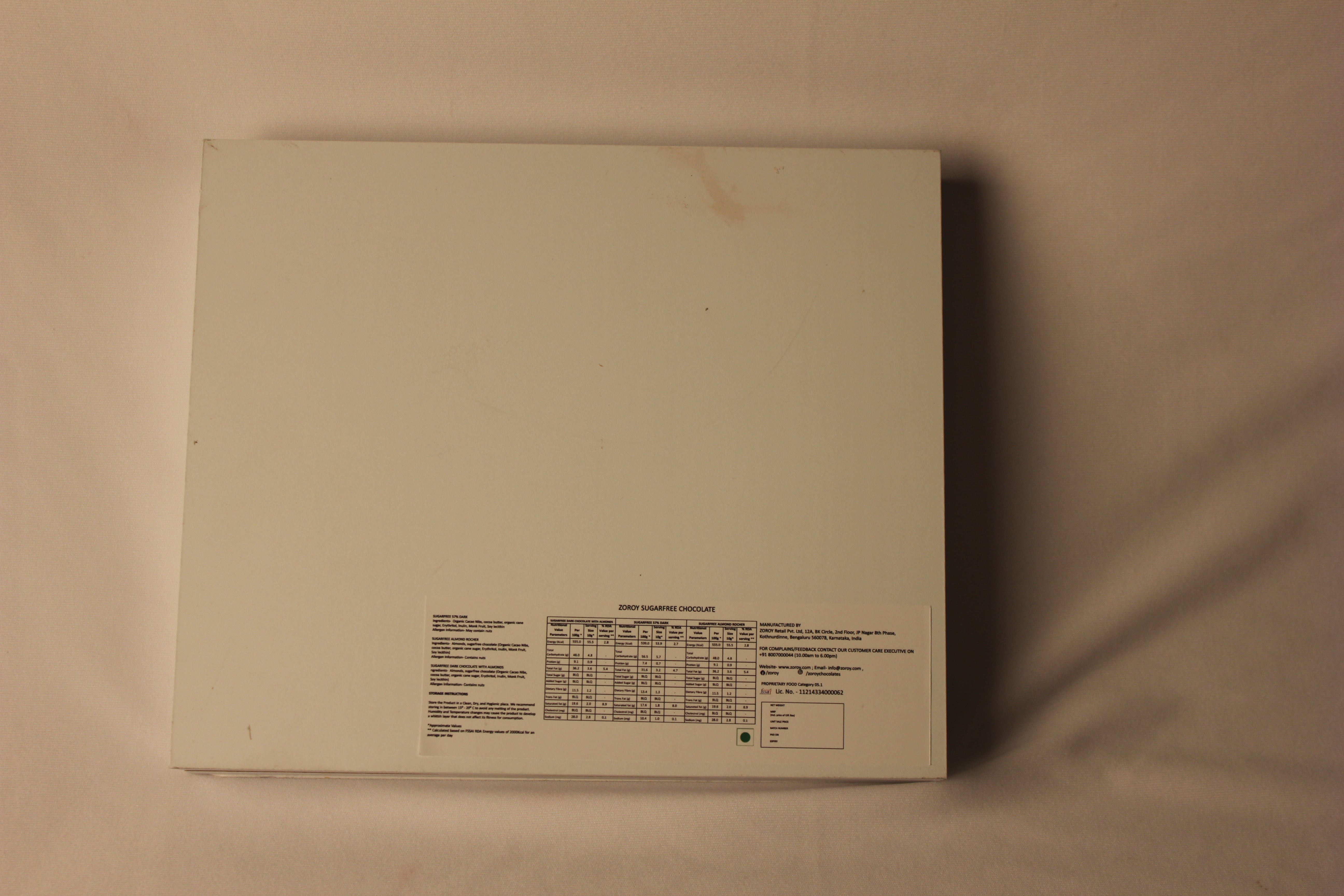 ZOROY Mothers Day special 59% Vegan Dark Sugarfree Chocolates | No added Sugar | No Maltitol | Monk Fruit Sweetened | 16nos