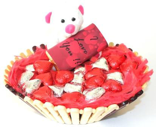 ZOROY Love Teddy Chocolate Basket