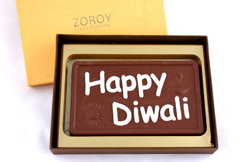 ZOROY Happy Diwali 200 Gms milk chocolate Bar