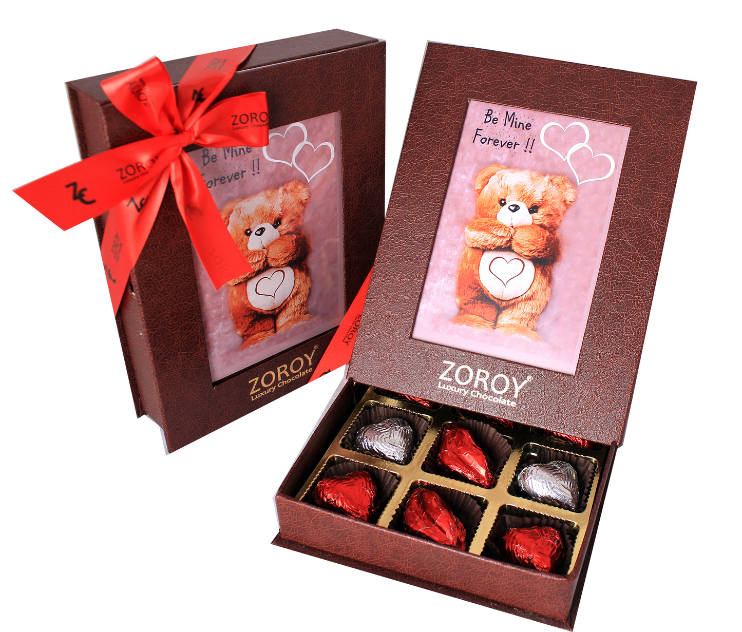 ZOROY LUXURY CHOCOLATE Valentines day Love Gift Assorted chocolates Photo box with 12 chocolates - 120 Gms For Girlfriend | Boyfriend Anniversary Gifts For Wife | Husband | Love Message Chocolates