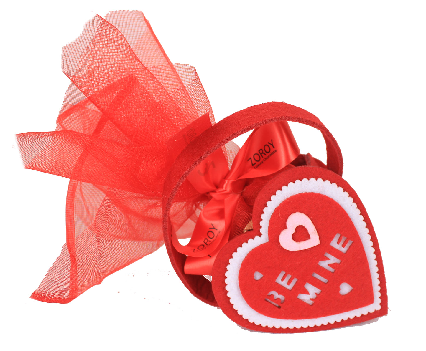 ZOROY Heart Shaped Pouch with Chocolates