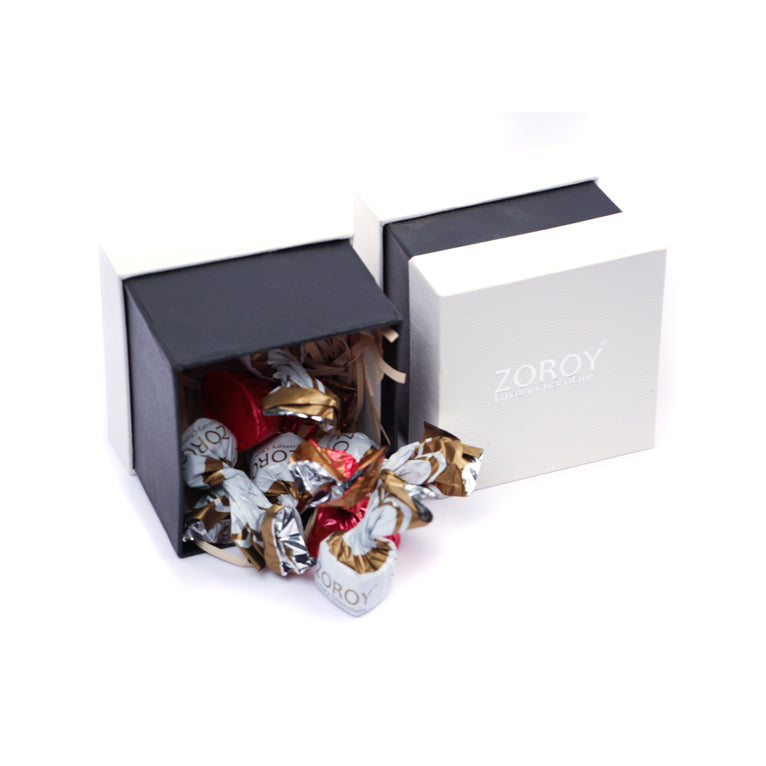 ZOROY Assorted Delite Cube box with 12 chocolates (132 Gms)