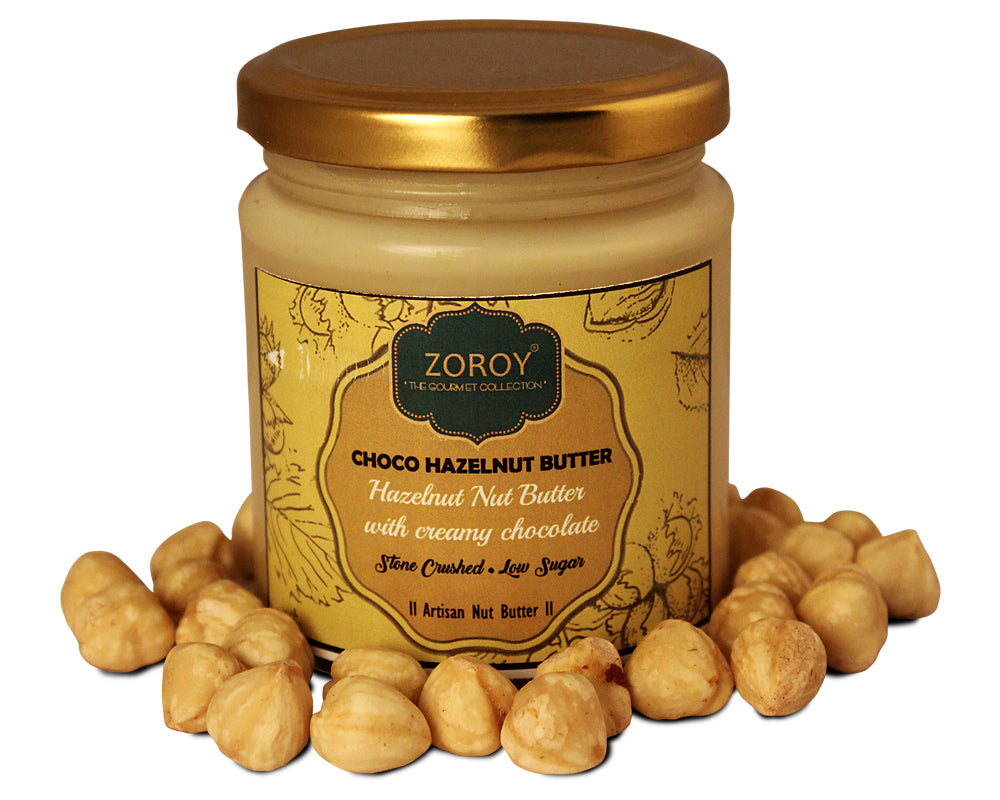 ZOROY THE FINESSE Chocolate Hazelnut butter | Gourmet nut butter | Creamy Hazelnut spread | Healthy chocolate spread | Gluten Free | 200 grams