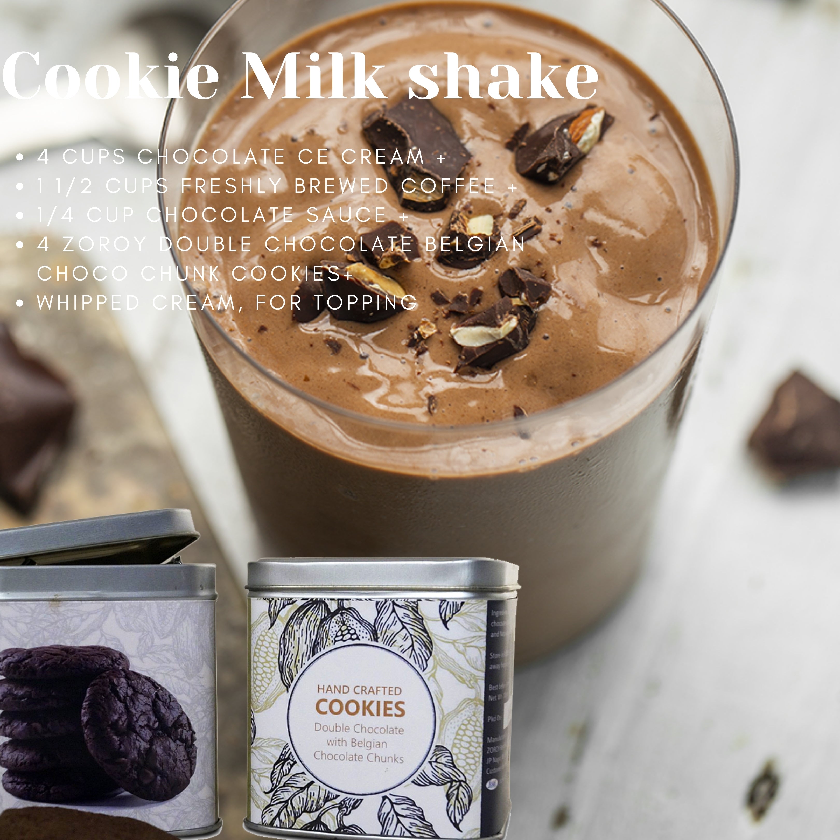 ZOROY THE FINESSE Belgian Chocolate chip cookies Double chocolate with Belgian Chocolate chunk cookies | Vanilla and Chocolate chip cookies | Handcrafted cookies | Eggless cookies | Set of 2 | 200gms