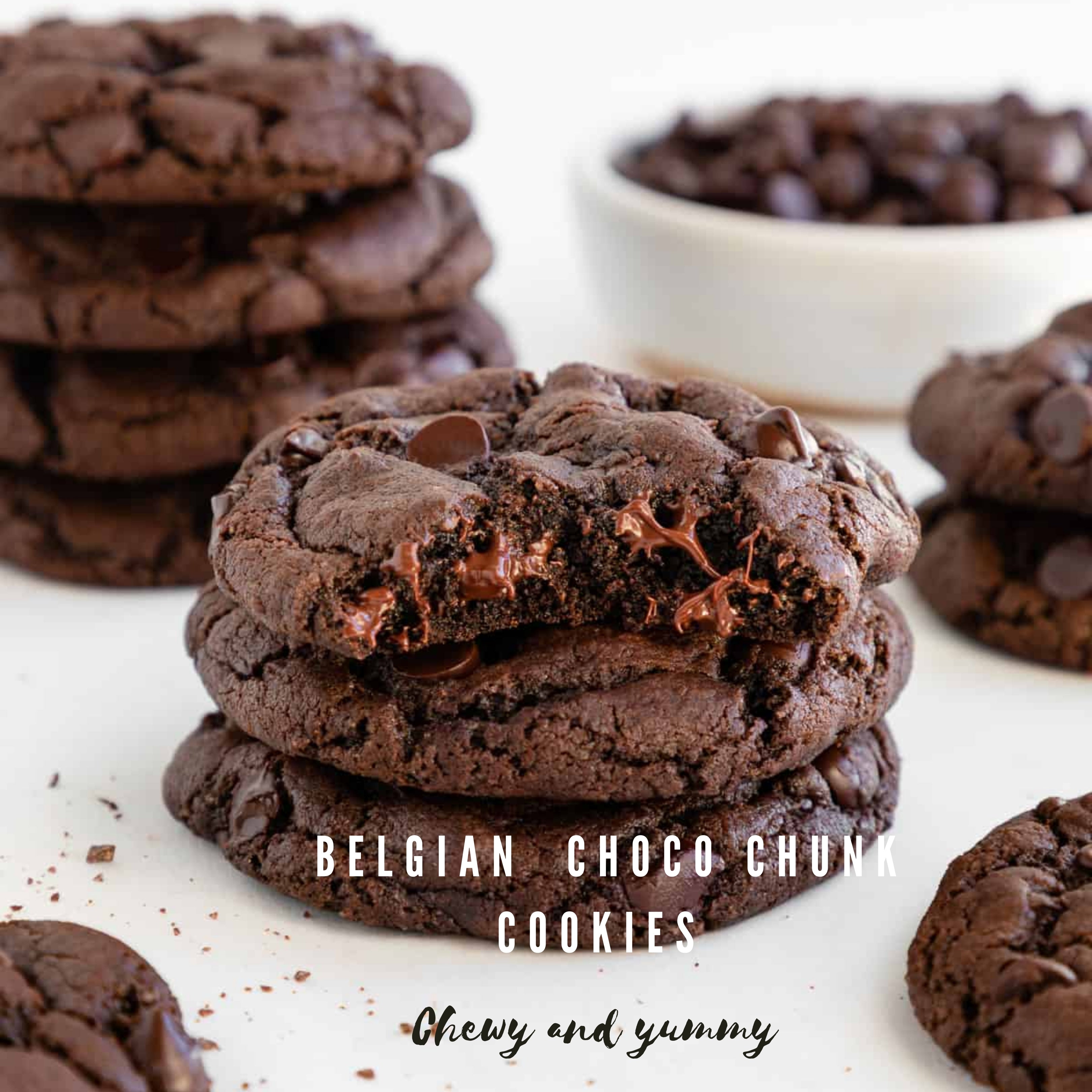 ZOROY THE FINESSE Belgian Chocolate chip cookies Double chocolate with Belgian Chocolate chunk cookies | Vanilla and Chocolate chip cookies | Handcrafted cookies | Eggless cookies | Set of 2 | 200gms