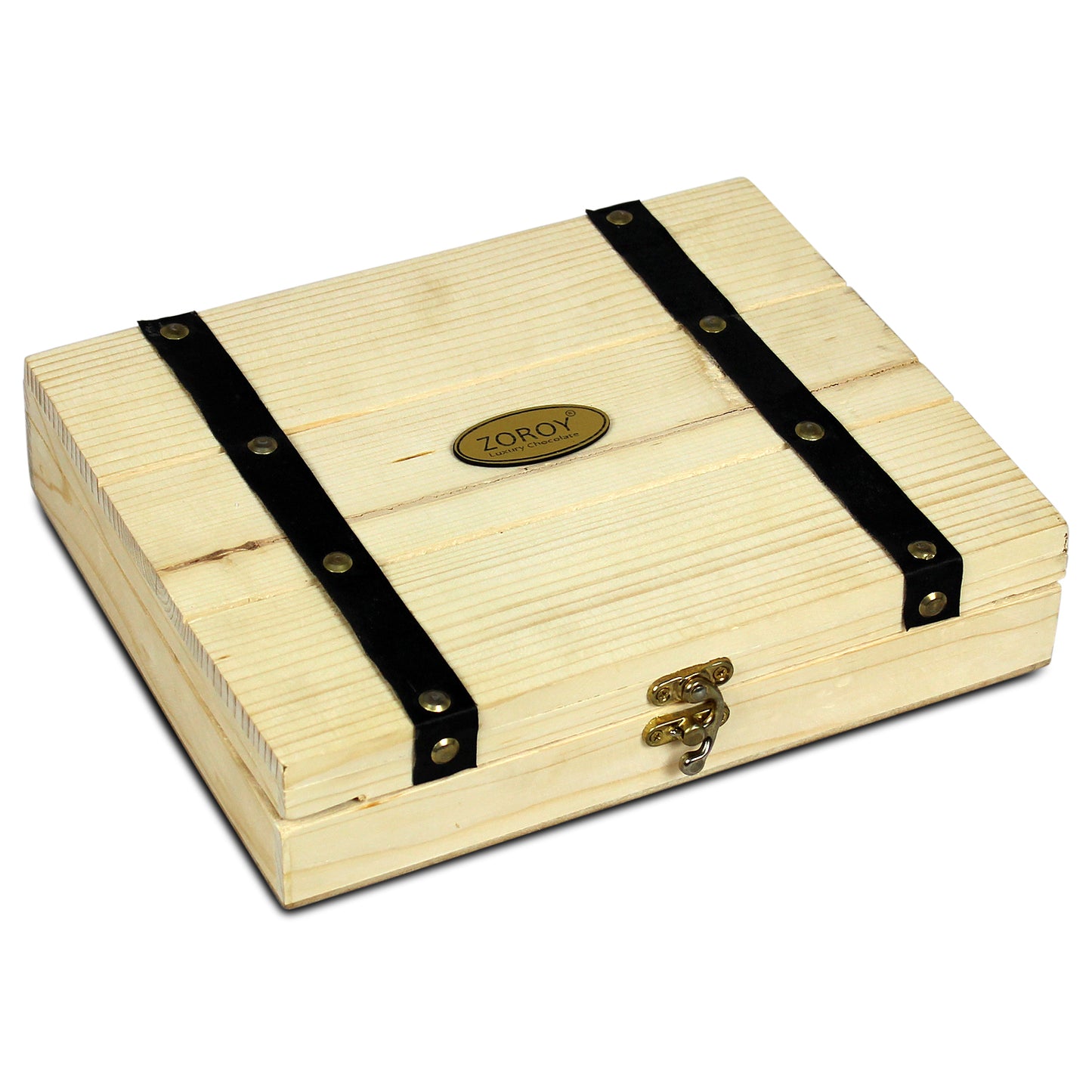 ZOROY Eid & Ramzan special Pine wood Message Box with 20 exotic dates - 300 Gms