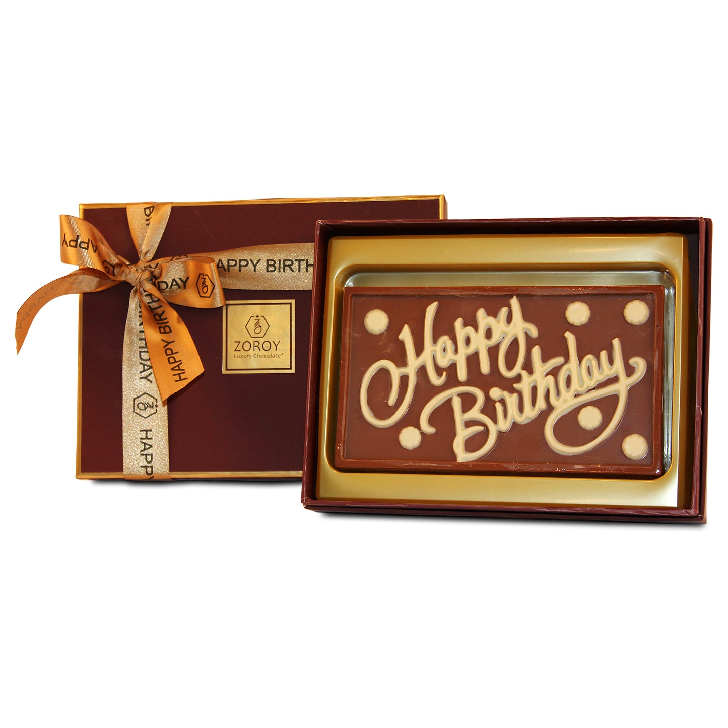 ZOROY Signature Belgian Style Personalised Happy Birthday embossed Bas - 200 Gms