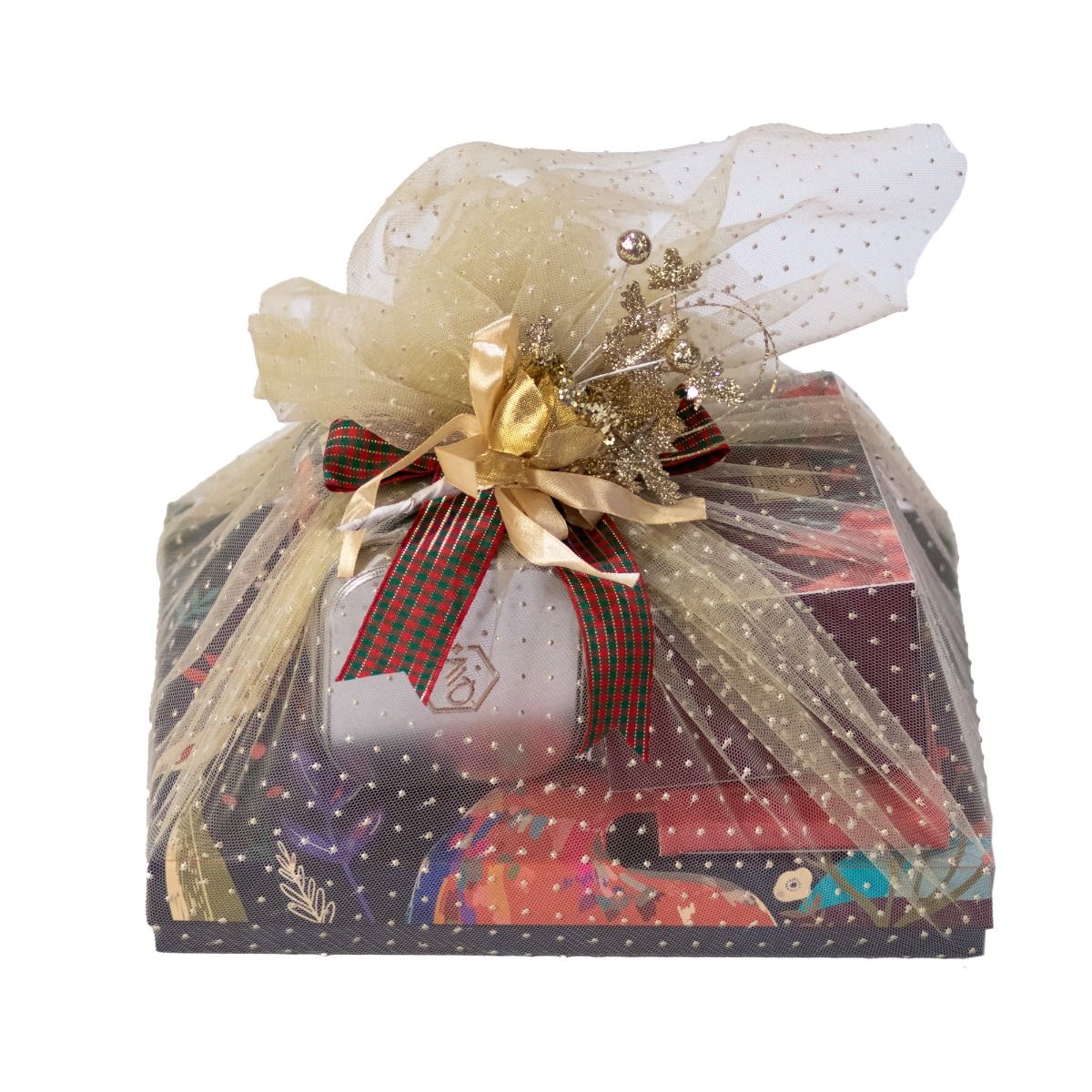 Zoroy Luxury Chocolate Christmas Netted Large Gift Hamper For Corporate Celebration X Mass Festival Weeding Family Surprise Kids Online Assorted Chocolate Gift Box of cookies plumcake candle